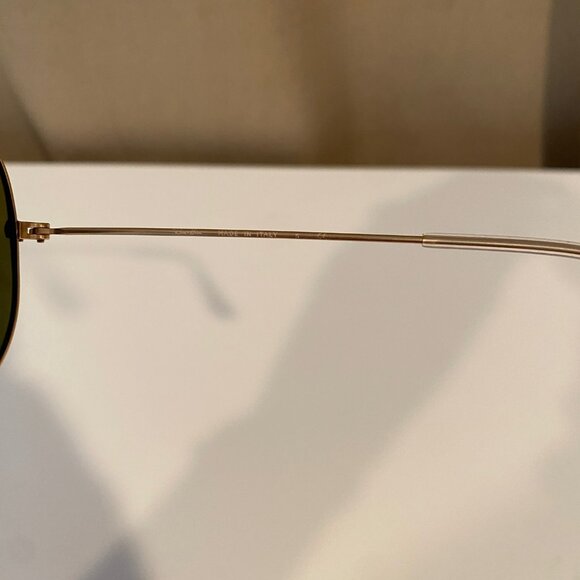 Ray-Ban Aviator Sunglasses Blue‎ Mirror Lens Gold Frame Made in Italy with case - Picture 10 of 16